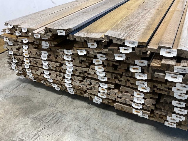 Vuren plank triple rhombus geïmpregneerd 480x14,5x2,2 cm (25x) - afbeelding 1 van  2
