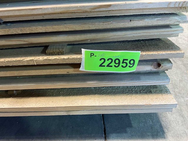 Vuren plank triple rhombus geïmpregneerd 480x14,5x2,2 cm (25x) - afbeelding 2 van  2