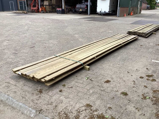 Vuren planken 95x18x4800mm (28x) - afbeelding 3 van  4