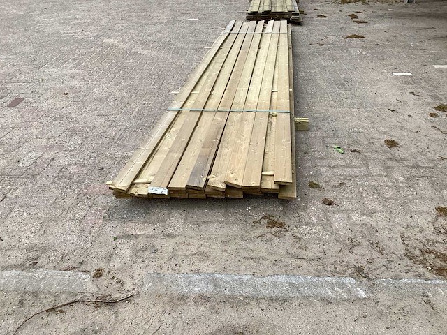 Vuren planken 95x18x4800mm (28x) - afbeelding 4 van  4