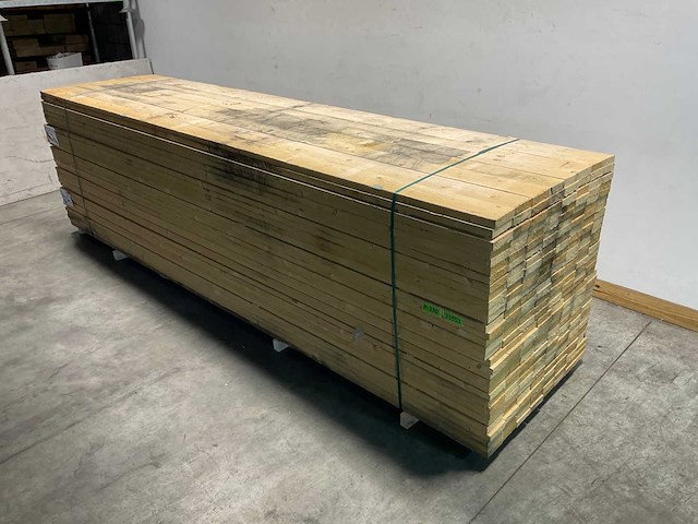 Vuren planken ruw - 420x12,5x3,2 cm (40x) - afbeelding 1 van  3