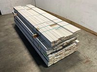 Vuren raamprofiel r wit gegrond 300x9x4 cm (50x) - afbeelding 1 van  9