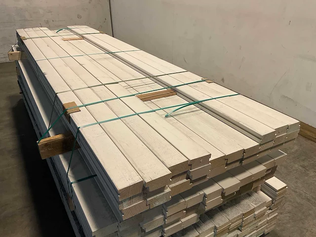 Vuren raamprofiel r wit gegrond 300x9x4 cm (50x) - afbeelding 3 van  9