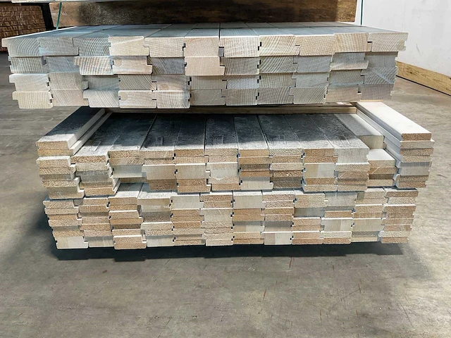 Vuren raamprofiel r wit gegrond 300x9x4 cm (50x) - afbeelding 5 van  9
