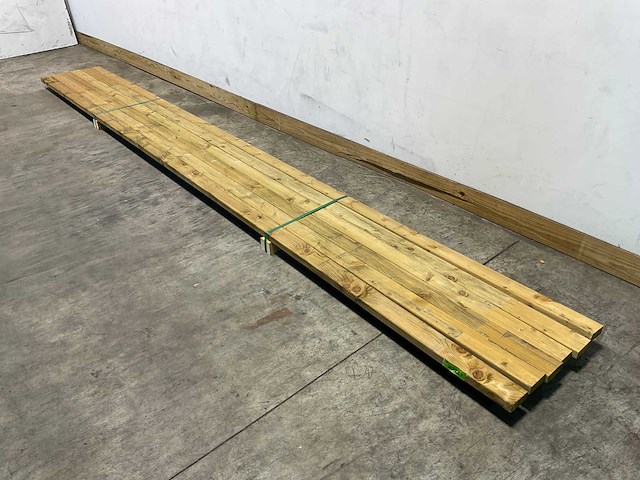 Vuren regel geschaafd 480x8,9x3,8 cm (6x) - afbeelding 1 van  7