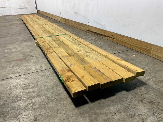 Vuren regel geschaafd 480x8,9x3,8 cm (6x) - afbeelding 3 van  5