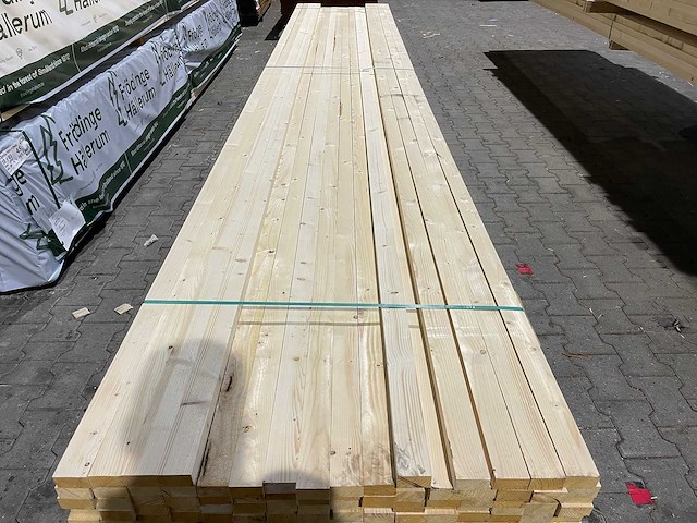 Vuren regels 5400x58x32mm (72x) - afbeelding 1 van  3