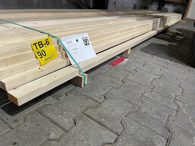 Vuren regels 5400x58x32mm (72x) - afbeelding 1 van  3