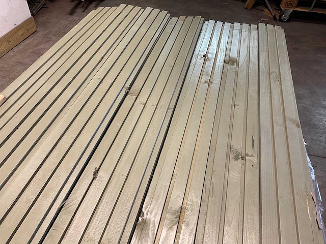 Vuren rhombusprofielplank triple 500x14,5x2,2 cm (28x) - afbeelding 4 van  7