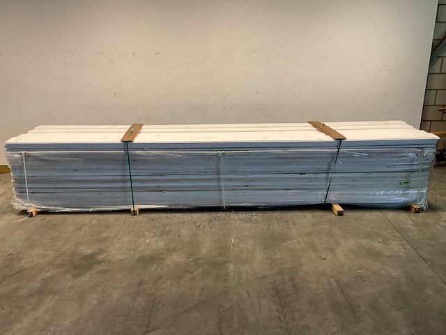 Vuren sponningplank wit gespoten 500x19,5x1,8 cm (25x) - afbeelding 1 van  3