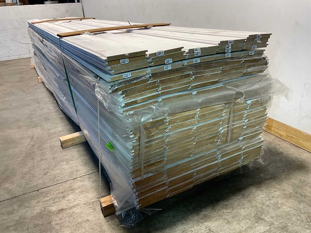 Vuren sponningplank wit gespoten 500x19,5x1,8 cm (50x) - afbeelding 3 van  4