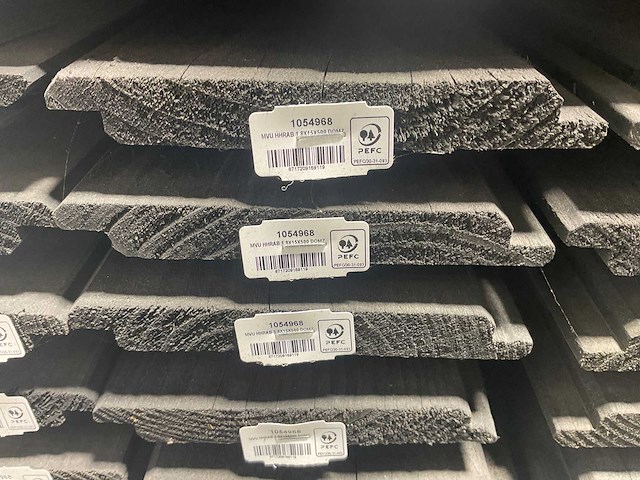 Vuren sponningplank zwart geïmpregneerd 500x15x1,8 cm (75x) - afbeelding 6 van  7