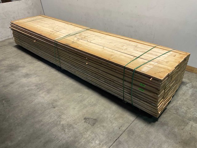 Vuren steigerplank 500x19,5x3 cm (96x) - afbeelding 1 van  7