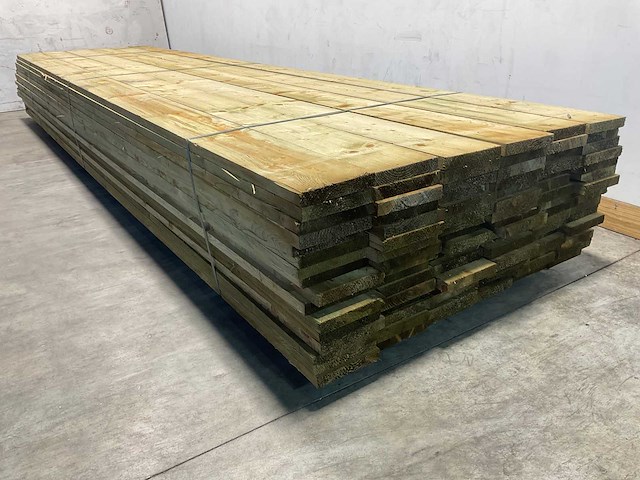 Vuren steigerplank geïmpregneerd 500x19,5x3 cm (48x) - afbeelding 5 van  7