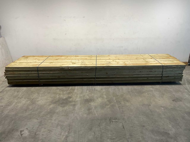 Vuren steigerplank geïmpregneerd 500x19,5x3 cm (96x) - afbeelding 2 van  7
