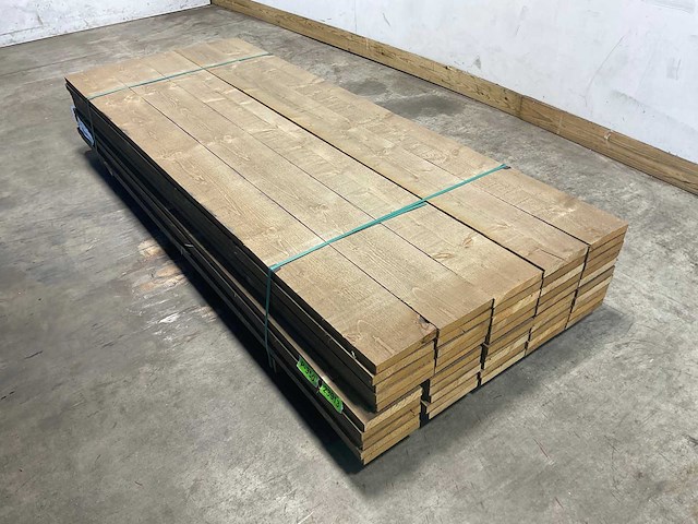 Vuren steigerplanken vintage look 250x20x3,2 cm (36x) - afbeelding 1 van  8