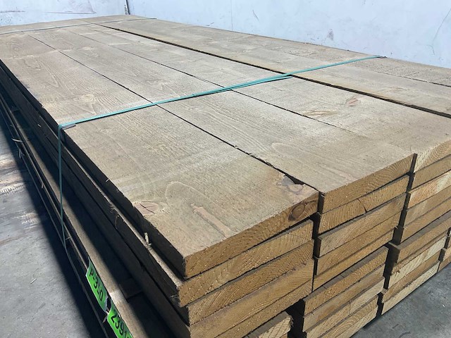 Vuren steigerplanken vintage look 250x20x3,2 cm (36x) - afbeelding 3 van  8