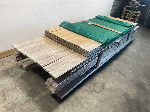 Vuren topvision tuinhuis parelhoen 400 x 300 cm en luifel 400 cm - afbeelding 7 van  9