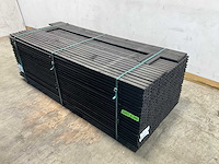 Vuren triple blokprofiel geschaafd zwart 224x14x2,4 cm (152x) - afbeelding 1 van  7