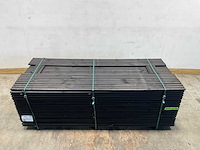 Vuren triple blokprofiel geschaafd zwart 224x14x2,4 cm (152x) - afbeelding 2 van  7