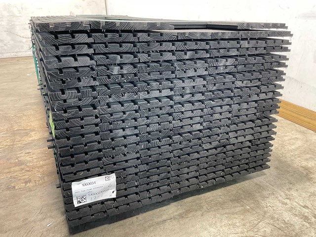 Vuren triple blokprofiel geschaafd zwart 224x14x2,4 cm (152x) - afbeelding 3 van  7