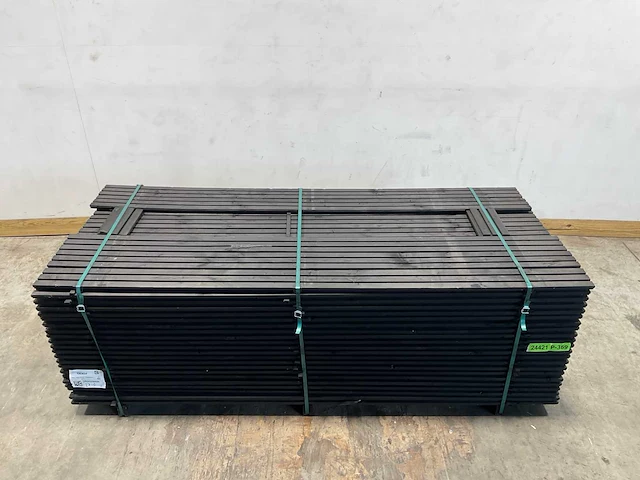 Vuren triple blokprofiel geschaafd zwart 224x14x2,4 cm (152x) - afbeelding 2 van  7