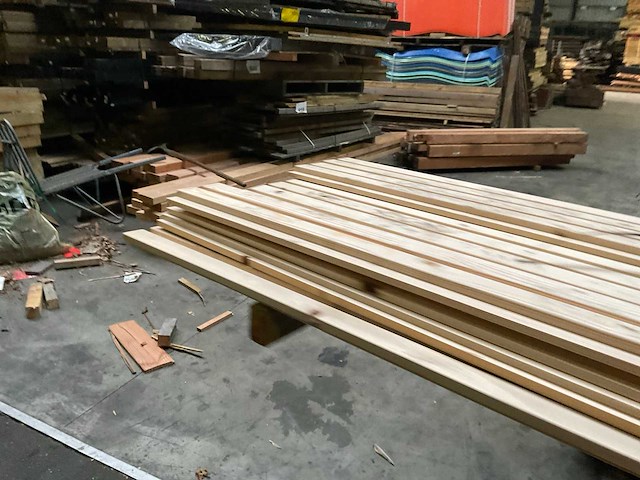 Vuren triple rhombus blokhoutprofiel - 224x14x2,8 cm (18x) - afbeelding 3 van  9