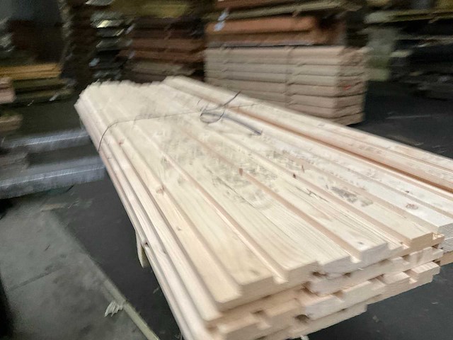 Vuren triple rhombus blokhoutprofiel - 224x14x2,8 cm (18x) - afbeelding 6 van  9