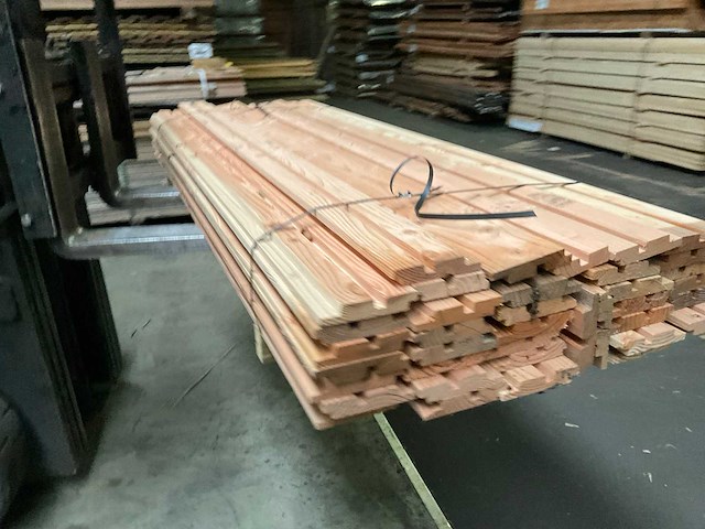 Vuren triple rhombusprofiel - 224x14x2,8 cm (45x) - afbeelding 6 van  9