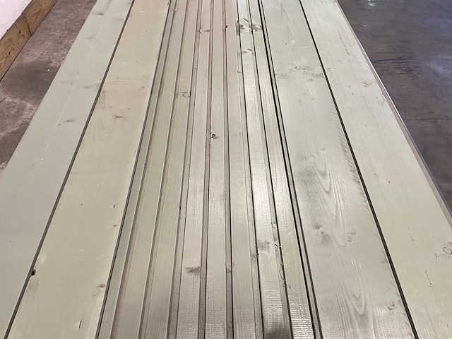 Vuren triple rhombusprofiel plank 500x14,5x2,2 cm (50x) - afbeelding 3 van  7