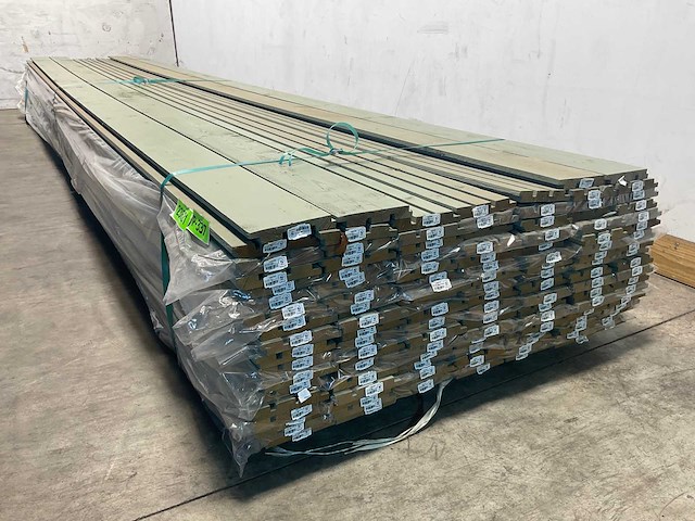 Vuren triple rhombusprofiel plank 500x14,5x2,2 cm (59x) - afbeelding 2 van  4