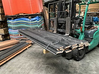 Vuren triple rhombusprofiel tuinplank gezwart 250x14,5x2,1 cm (20x) - afbeelding 1 van  7