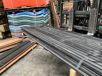 Vuren triple rhombusprofiel tuinplank gezwart 250x14,5x2,1 cm (20x) - afbeelding 2 van  7