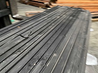 Vuren triple rhombusprofiel tuinplank gezwart 250x14,5x2,1 cm (20x) - afbeelding 6 van  7