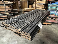 Vuren triple rhombusprofiel tuinplank gezwart 250x14,5x2,1 cm (20x) - afbeelding 7 van  7