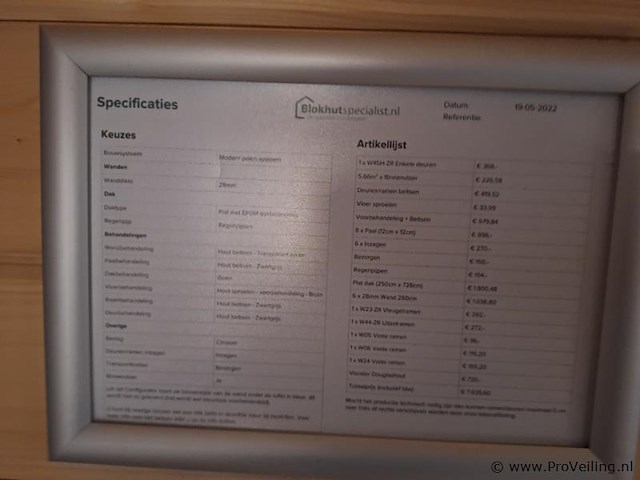 Vuren tuinhuis met overkapping - 760x280cm - afbeelding 3 van  15