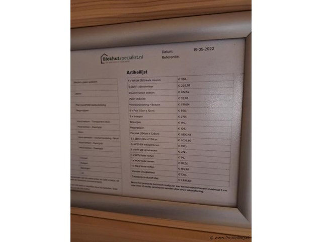 Vuren tuinhuis met overkapping - 760x280cm - afbeelding 5 van  15