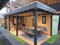 Vuren tuinhuis met overkapping - 760x280cm - afbeelding 1 van  15