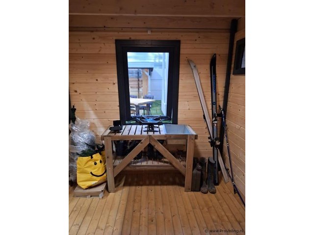 Vuren tuinhuis met overkapping - 760x280cm - afbeelding 14 van  15