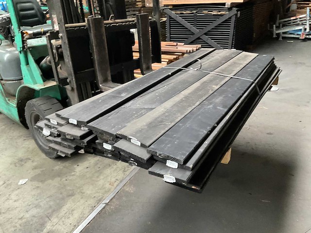 Vuren tuinplank gezwart - 180x14x1,6 cm (30x) - afbeelding 1 van  4