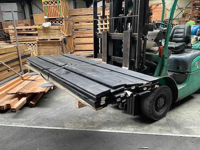 Vuren tuinplank gezwart - 180x14x1,7 cm (25x) - afbeelding 1 van  4