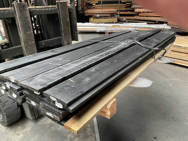 Vuren tuinplank gezwart - 180x14x1,7 cm (25x) - afbeelding 2 van  4