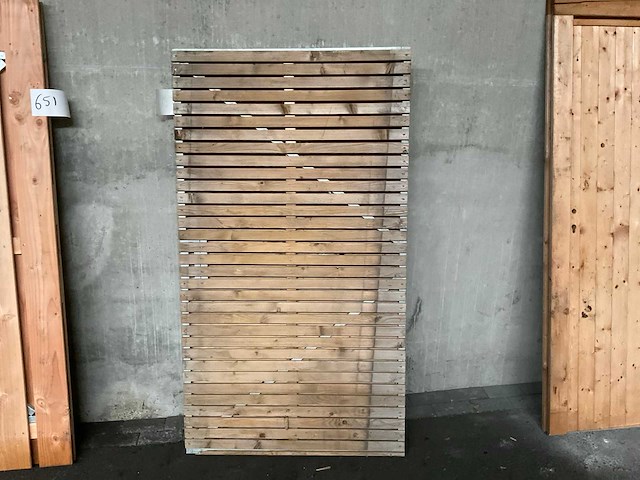 Vuren tuinpoort "elan" met metalen frame 180x100 cm - afbeelding 4 van  5