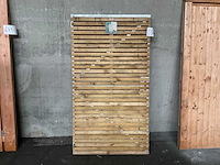 Vuren tuinpoort "elan" met metalen frame 180x100 cm - afbeelding 1 van  5