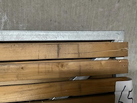 Vuren tuinpoort "elan" met metalen frame 180x100 cm - afbeelding 3 van  4