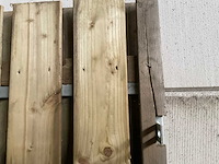 Vuren tuinpoort met metalen frame 195x100 cm - afbeelding 5 van  5