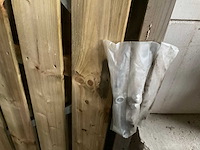 Vuren tuinpoort met metalen frame 195x100 cm - afbeelding 4 van  4