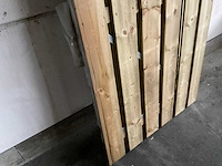 Vuren tuinpoort met metalen frame 195x100 cm - afbeelding 3 van  6