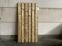 Vuren tuinpoort met metalen frame 195x100 cm - afbeelding 1 van  6