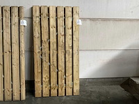 Vuren tuinpoort met metalen frame 195x100 cm - afbeelding 1 van  2